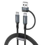 NIMASO USB Type-C to Type-C & USB-A 2in1 充電ケーブル PD対応100W急速充電 1本/2本入り