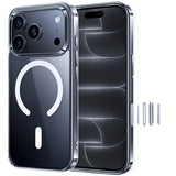 NIMASO iPhone 17/Pro/Pro Max/Air 手机壳，透明，兼容 MagSafe，防黄变，防指纹，防震（冰星系列） 