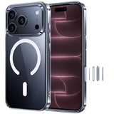 NIMASO iPhone 17/Pro/Pro Max/Air 手机壳，透明，兼容 MagSafe，防黄变，防指纹，防震（冰星系列） 