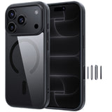 NIMASO iPhone 17/Pro/Pro Max/Air 手机壳，透明，兼容 MagSafe，防黄变，防指纹，防震（冰星系列） 