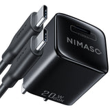 NIMASO iphone 16 充電器-(20W) USB-C PD急速充電器 /2m USB-C TO C ケーブル付き【iphone 専用】