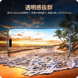 NIMASO ガラスフィルム iPhone 15/Plus/Pro/Pro Max用 光沢仕様 ガラスフィルム ガイド枠付き 【2枚】
