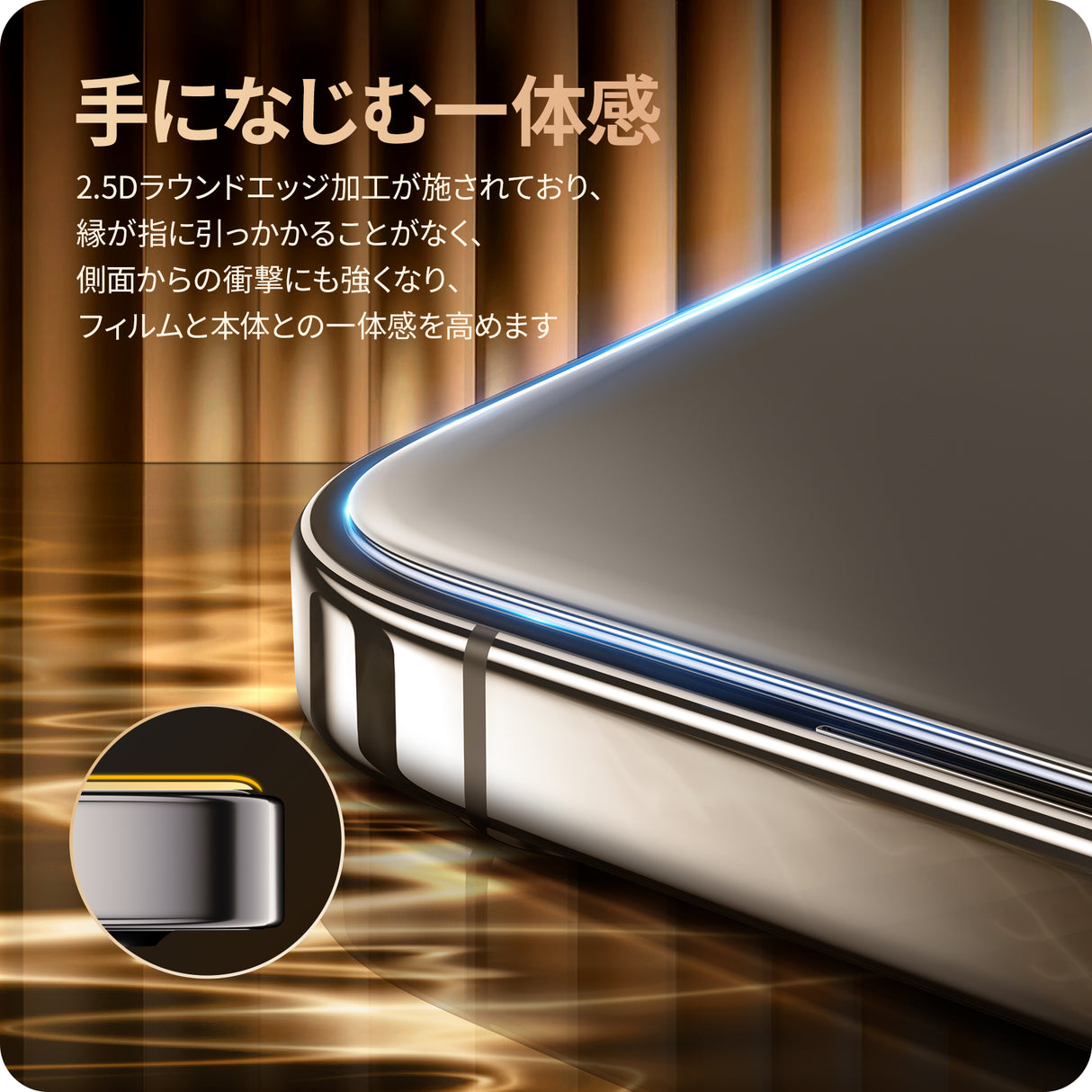 NIMASO ガラスフィルム iPhone 15/Plus/Pro/Pro Max用 光沢仕様 ガラスフィルム ガイド枠付き 【2枚】