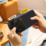 NIMASO iPhone 15/Plus/Pro/Pro Max用 アンチグレア ガラスフィルム 全面保護 黒縁あり ガイド枠付き 2枚セット