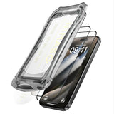NIMASO iPhone 15 Pro ガラスフィルム 黒縁あり 全面保護 自動除塵超簡単【2枚】