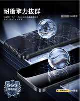 NIMASO  iPhone 16/Plus用 28°覗き見防止 ガラスフィルム ガイド枠付き【2枚】