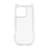NIMASO iphone 15 ケース 白 猫耳