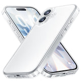 NIMASO Case for iPhone 17/Pro/Pro Max/Air, Clear/Matte, Tempered Glass, 9H Hardness, Impact Resistant, Anti-Yellowing (Ice Crystal Series) 