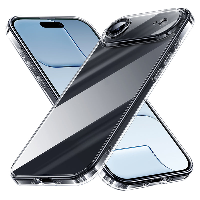 NIMASO iPhone 17/Pro/Pro Max/Air用 ケース クリア/マット 強化ガラス 9H硬度 耐衝撃 黄変防止（氷晶シリーズ）