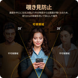 NIMASO iPhone 16e/14/13 Pro/13 覗き見防止 ガラスフィルム プライバシー保護 ガイド枠付き【2枚】