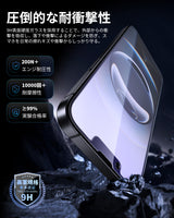 NIMASO iPhone 16e/14/13 Pro/13 2in1 アンチグレア+ブルーライトカット 強化ガラスフィルム 「バリ楽Box」ガイド枠付き【1枚】