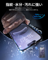 NIMASO iPhone 16e/14/13 Pro/13 2in1 アンチグレア+ブルーライトカット 強化ガラスフィルム 「バリ楽Box」ガイド枠付き【1枚】