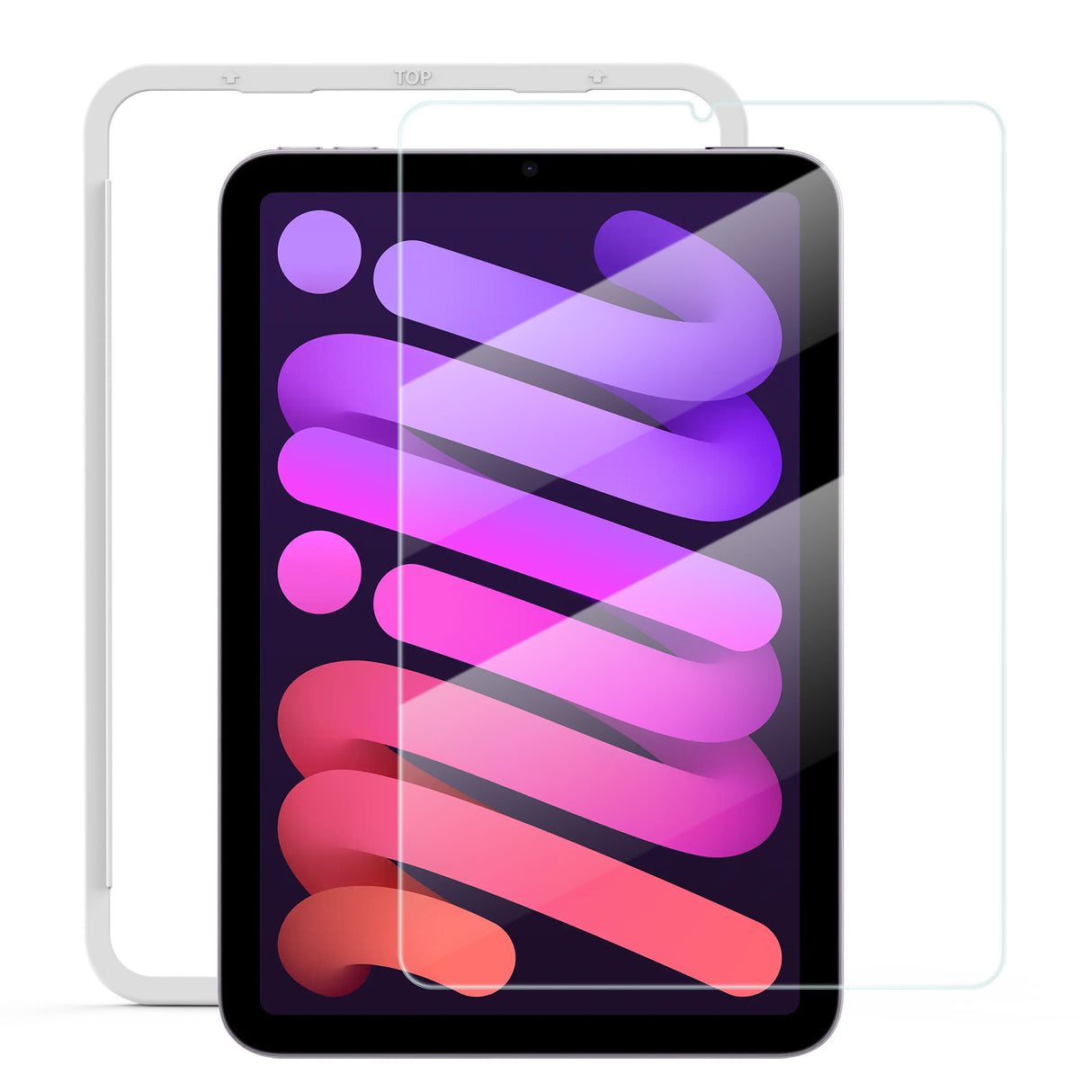 NIMASO ガラスフィルム iPad mini 7(A17 Pro) /mini 6（8.3インチ）用 高光沢 ガイド枠付き【1枚入り】