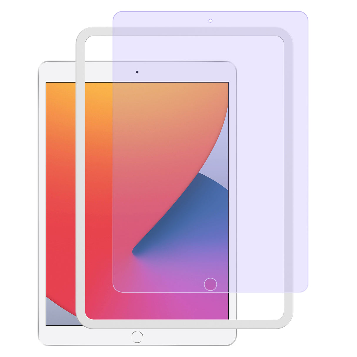 NIMASO ガラスフィルム iPad 10.2(第7-9世代)用 ブルーライトカット ガイド枠付き 1枚入り