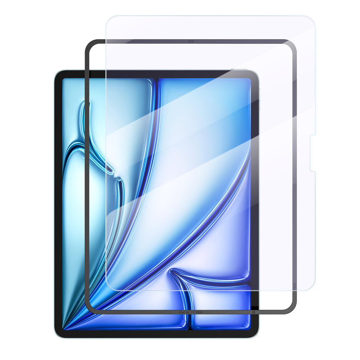 NIMASO ブルーライトカット ガラスフィルム iPad Air M3 第7世代 2025/iPad Air M2 第6世代 2024 11 インチ用 ガイド枠付き