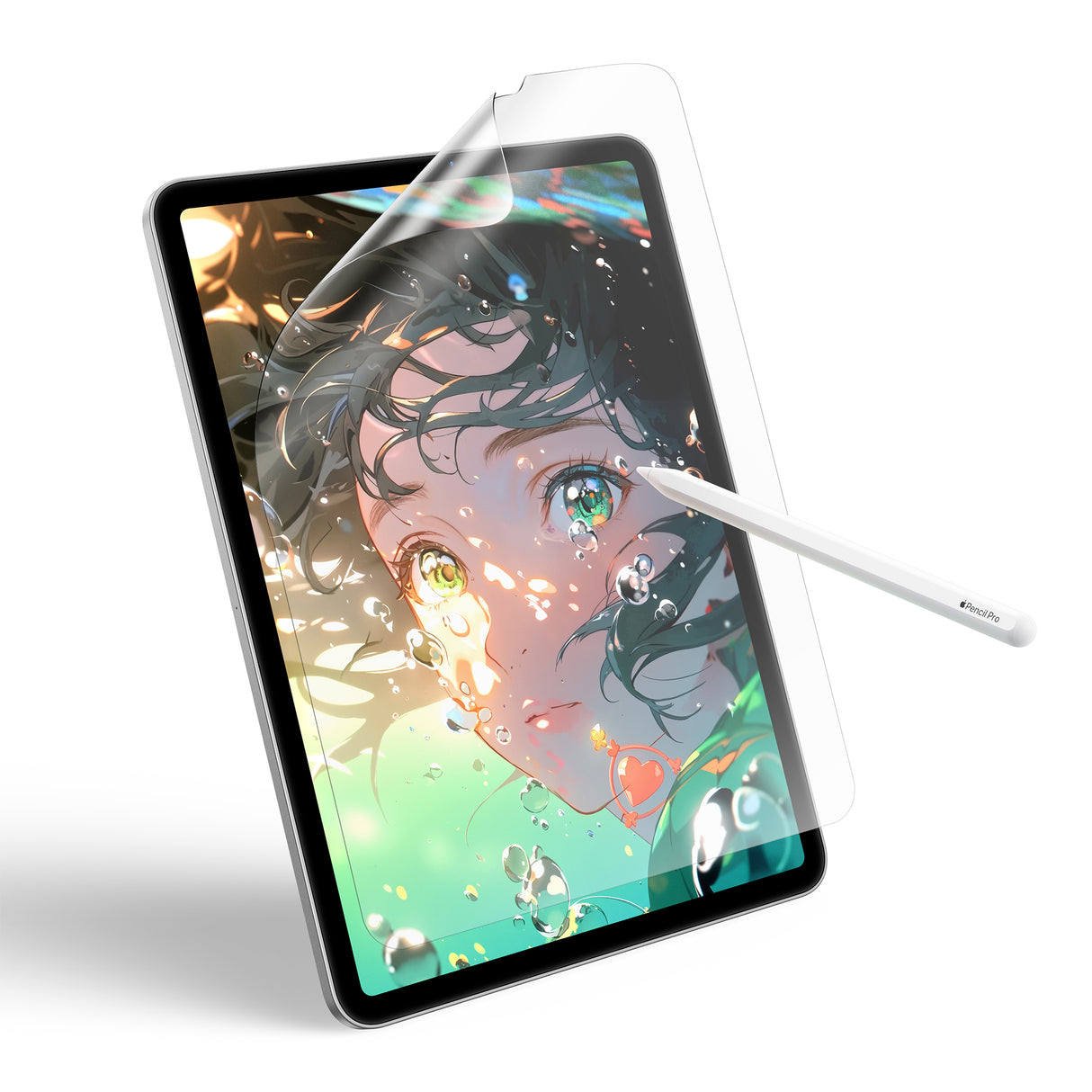 NIMASO ペーパーライクフィルム iPad Pro 12.9(第3/4/5/6世代)用 アンチグレア 反射低減 指紋防止 紙のような描き心地 位置決めガイド付き