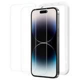 NIMASO iPhone 16e/14 Pro Max/14 Pro/14 Plus/14/13 Pro Max/13 Pro/13 mini/13 強化ガラスフィルム 黒縁なし ガイド枠付き【2枚】