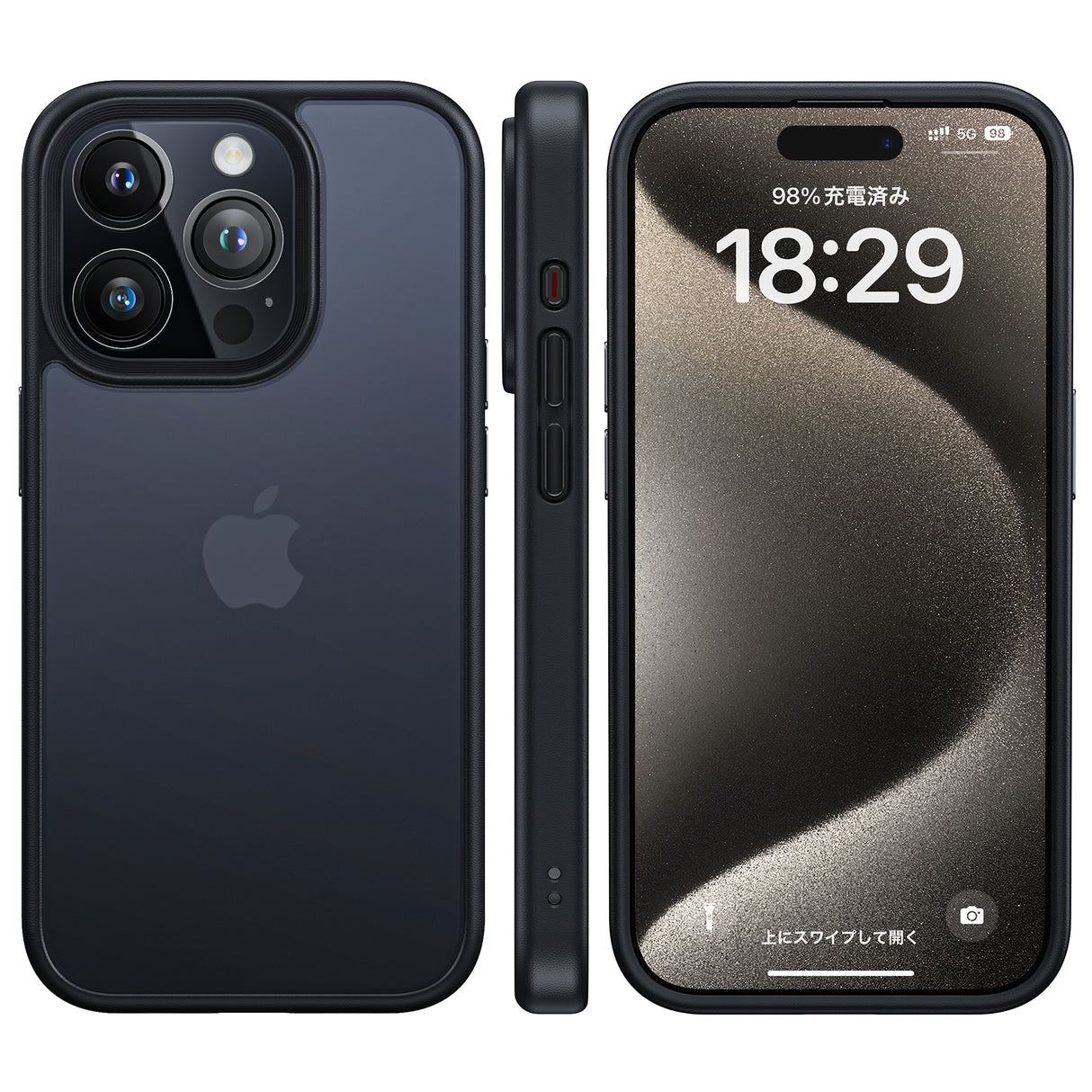 NIMASO iPhone 15/15 Pro用 ケース 滑り止め マット仕上げ スマホケース