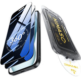 NIMASO Tempered Glass Screen Protector for iPhone 17/Pro/Pro Max/Air, Anti-Peep and Anti-Fingerprint, with Guide Frame (2-Pack) 