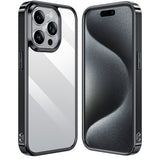 iPhone 15  pro　背面強化ガラス ブラックケース