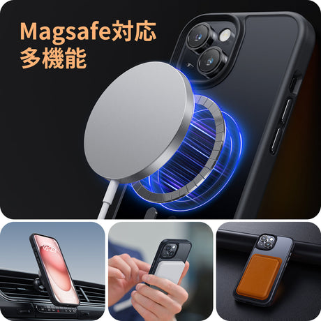 iPhone 15 Pro MagSafe 対応ケース 強力な磁力吸着