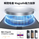 iPhone 15 Pro MagSafe対応 ケース 360°回転スタンドケース 