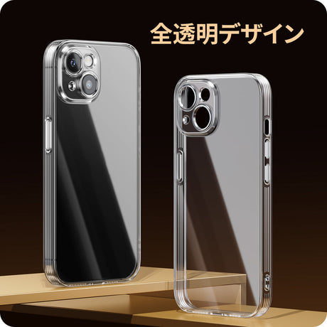 NIMASO iPhone 15/Plus/Pro/Pro Max TPU素材 カメラレンズ保護 クリア ケース