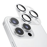 NIMASO カメラフィルム iPhone 16/Plus/Pro/Pro Max 対応 アクリル＋キラキラ 全面保護 黒縁取り 9H強化ガラス 耐衝撃 1枚セット