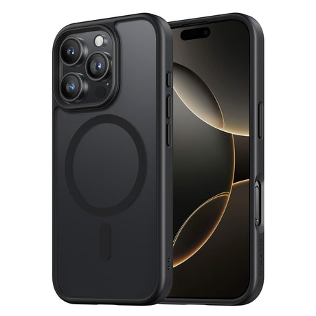  iPhone 16Pro用ケース MagSafe対応 マット仕上げ スマホケース（黒羽シリーズ）