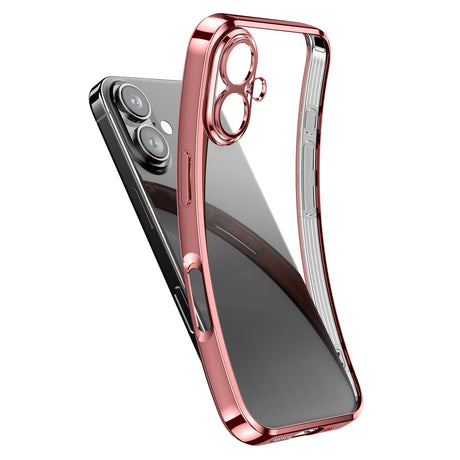 iPhone 16用ケース クリア TPU スマホケース 耐衝撃 黄ばみにくい（清水シリーズ）ピンク