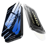 NIMASO Tempered Glass Screen Protector for iPhone 17/Pro/Pro Max/Air, Anti-Peep and Anti-Fingerprint, with Guide Frame (2-Pack) 