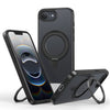 NIMASO iPhone 16eケース 360°スタンド付き  MagSafeアクセサリー対応（黒羽シリーズ）