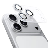 NIMASO カメラフィルム iPhone 17/Pro/Pro Max 対応 アクリル＋キラキラ 全面保護 黒縁取り 9H強化ガラス 耐衝撃 1枚セット