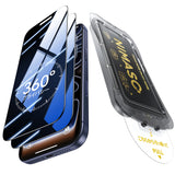 NIMASO Tempered Glass Screen Protector for iPhone 17/Pro/Pro Max/Air, Anti-Peep and Anti-Fingerprint, with Guide Frame (2-Pack) 