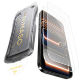 NIMASO iPhone 17/Pro/Pro Max/Air用 アンチグレア ガラスフィルム 反射防止  自動除塵ガイド枠付き 【2枚】