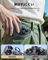 NIMASO iPhone 17/Pro/Pro Max/Air用 カメラフィルム 黒縁取り ガイド枠付き【1枚】