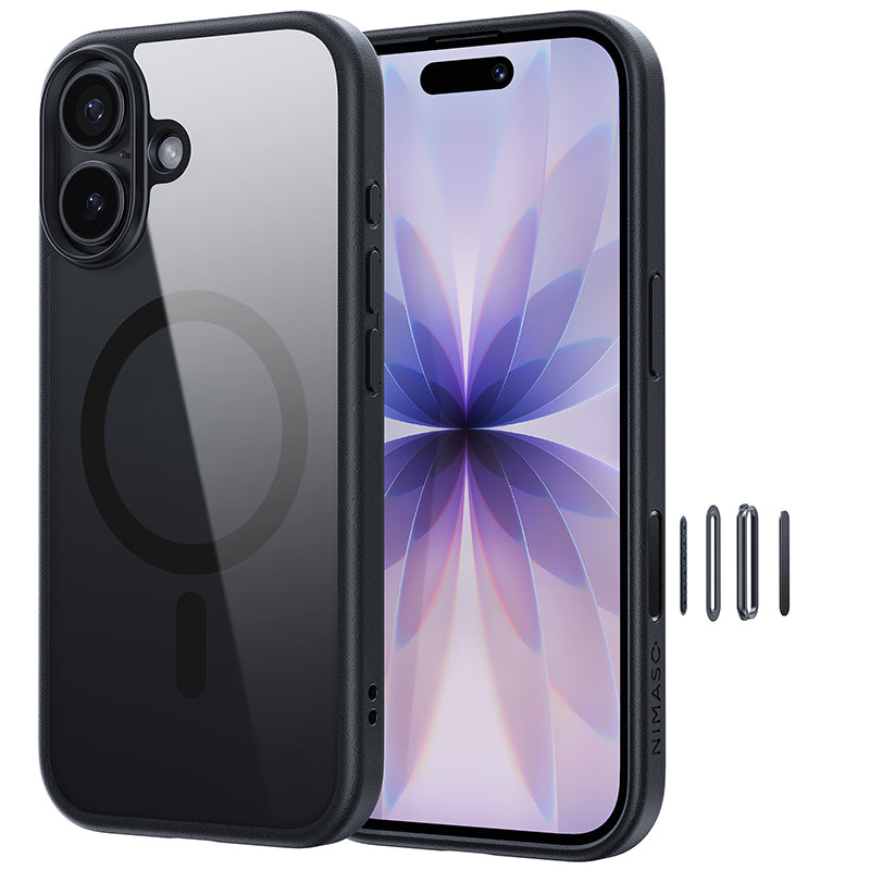 NIMASO iPhone 17/Pro/Pro Max/Air用ケース クリア MagSafe対応 黄変防止 指紋防止 耐衝撃（氷星シリーズ）