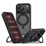 NIMASO 360° Rotating Stand Case for iPhone 17/Pro/Pro Max/Air, MagSafe Compatible, Matte, Anti-Fingerprint, and Shockproof (Kuroba Series) 