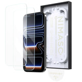 NIMASO iPhone 17/Pro/Pro Max/Air用 【バリ楽Box】 ゴリラガラスフィルム 硬度9H 自動除塵ガイド枠付き【2枚】