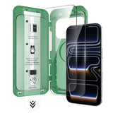 【バリ楽Box-Lite】強化ガラスフィルム ARコーティング 宇宙航空材料 強化極細黒縁 全面保護 高画質 反射防止 キズ防止 耐衝撃 高感度タッチ ガイド枠付き iPhone 17シリーズ用