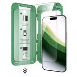 NIMASO 钢化玻璃屏幕保护膜适用于 iPhone 17/Pro/Pro Max/Air，真彩色，防反射，航空材料，9H 硬度，超高透光率，导向框架，自动除尘，黑色边框，全面保护（1 个屏幕） 