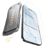 NIMASO iPhone 17/Pro/Pro Max/Air用 強化ガラスフィルム 自動除塵ガイド枠【2枚】