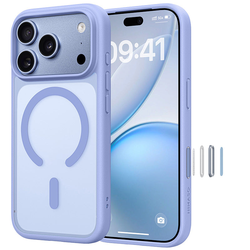 NIMASO 适用于 iPhone 17/Pro/Pro Max/Air 的手机壳，兼容 MagSafe，防震，无线充电和相机控制盖（黑羽系列） 