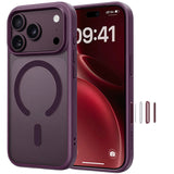 NIMASO 适用于 iPhone 17/Pro/Pro Max/Air 的手机壳，兼容 MagSafe，防震，无线充电和相机控制盖（黑羽系列） 