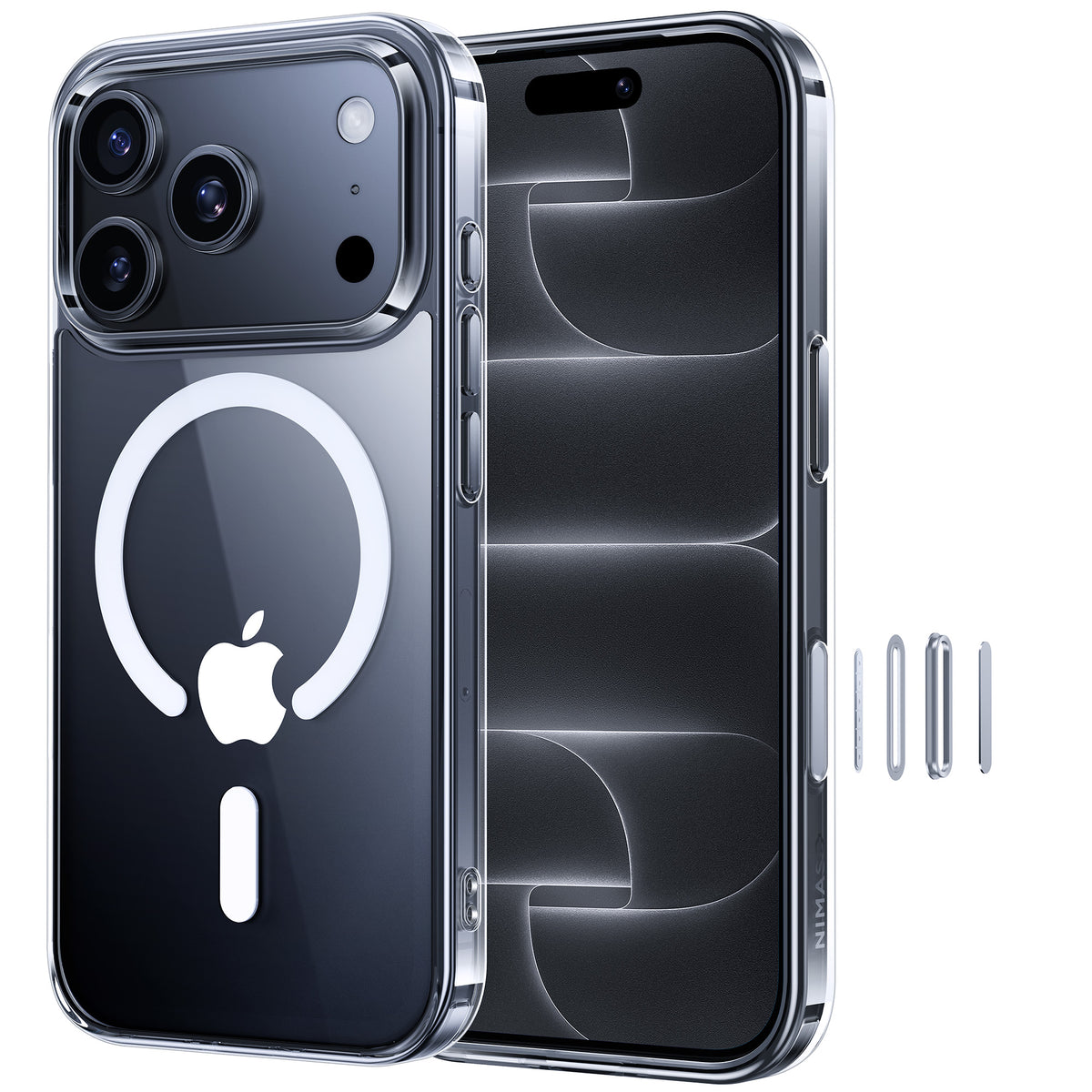 NIMASO iPhone 17/Pro/Pro Max/Air Case, Clear, MagSafe Compatible, Anti-Yellowing, Anti-Fingerprint, and Shockproof (Ice Star Series) 