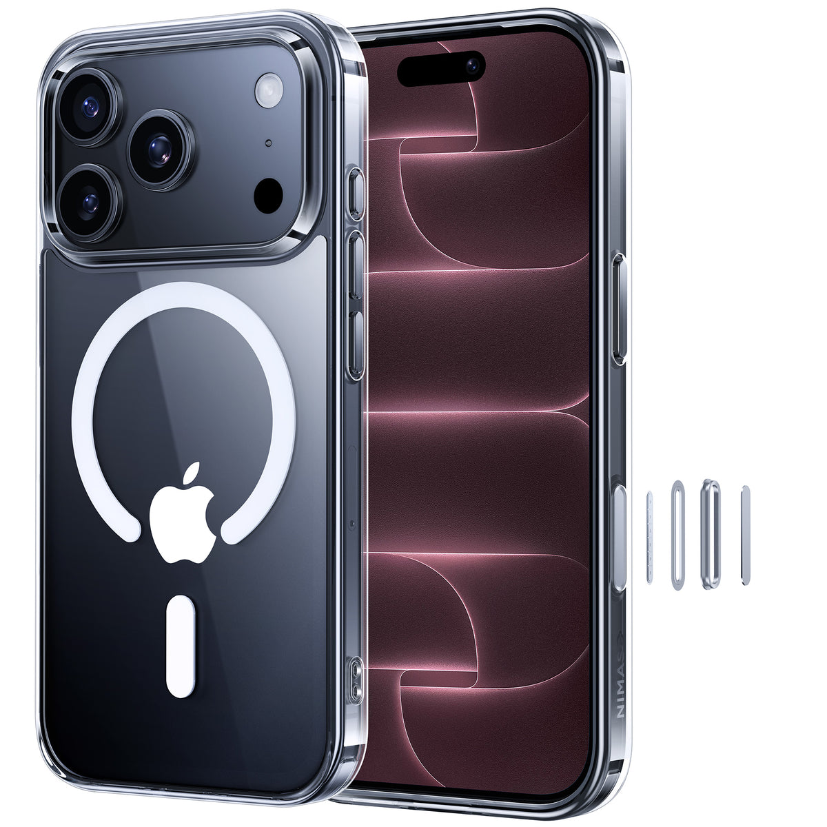 NIMASO iPhone 17/Pro/Pro Max/Air Case, Clear, MagSafe Compatible, Anti-Yellowing, Anti-Fingerprint, and Shockproof (Ice Star Series) 