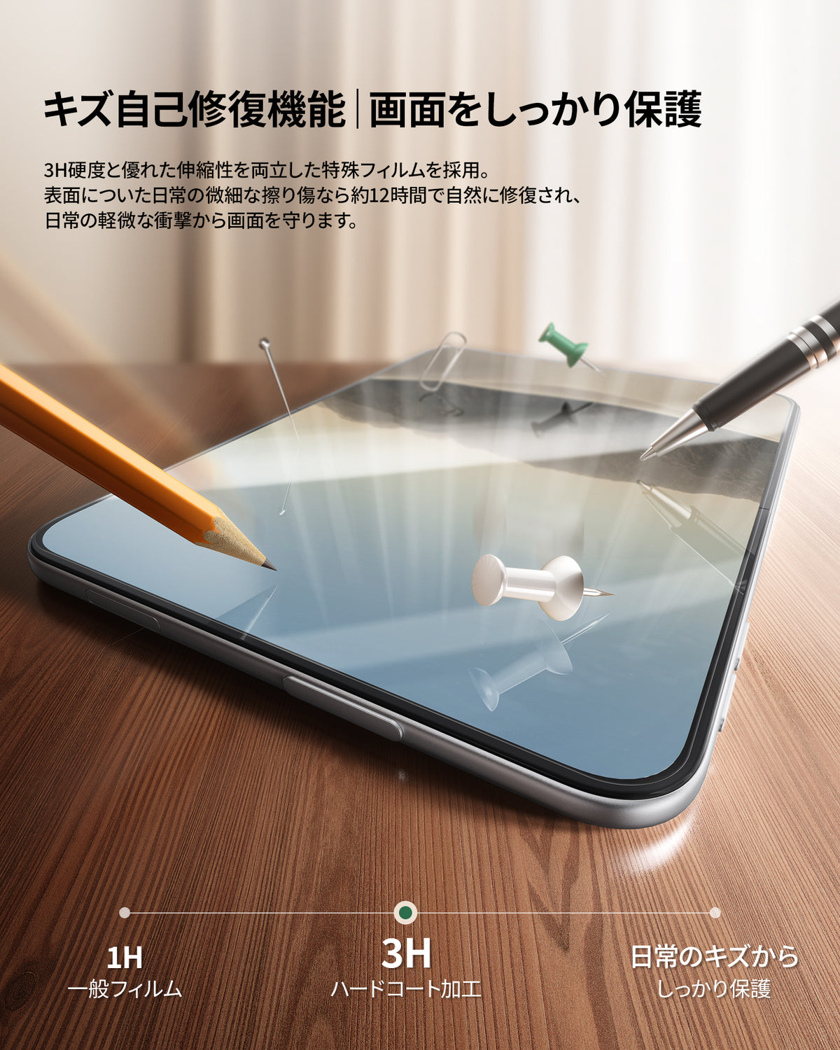 「バリ楽Roller」スライドローラー式  内側保護フィルム  iPhone Duo用 インナーディスプレイフィルム メイン画面 高感度タッチ 折り畳み干渉なし 指紋防止 自動除塵 貼り付け簡単 ガイド枠付き 2枚セット