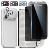 【究極の保護セット】iPhone 17/18 Pro Max 対応 ガラスフィルム ＋ カメラ保護フィルム クリア / アンチグレア / 覗き見防止 アルミ合金