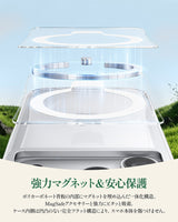 【機巧シリーズ】 クリアケース MagSafe対応 隠しスタンド 180°無段階調節 黄ばみ防止 耐衝撃 デコレーションスロット搭載 カメラコントロールカバー付 薄型軽量 iPhone 18/iPhone 17シリーズ対応