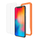 NIMASO ガラスフィルム iPhone X/XS/11 Pro/12/12 Pro用 高光沢 ガイド枠付き 2枚入り